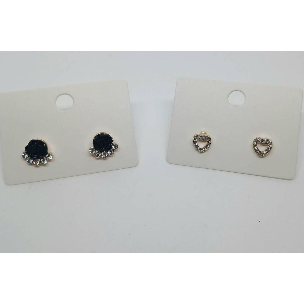 2 pair mini stud earrings